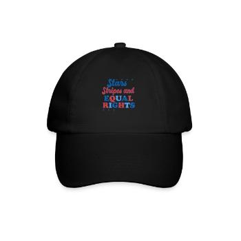 Rayures étoilées et égalité - Casquette classique - noir/noir - Devant