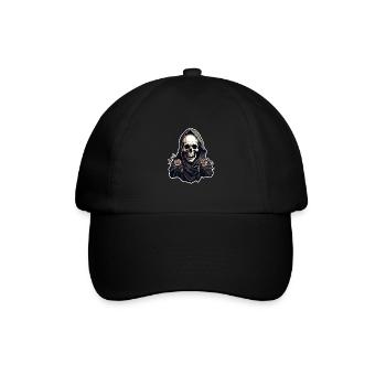 Death with Roses and Cloak Halloween - Baseball Cap - black/black - Front