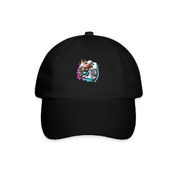 moto vintage style retro - graffiti - Casquette classique - noir/noir - Devant