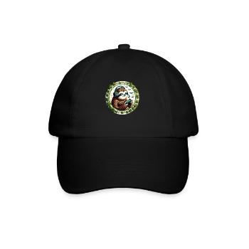 Gaming-Faultier - Baseballkappe - Schwarz/Schwarz - Vorne