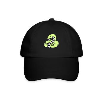 snake 02 - Baseballkappe - Schwarz/Schwarz - Vorne