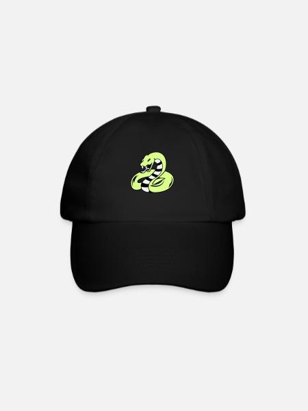 snake 02 - Baseballkappe - Schwarz/Schwarz