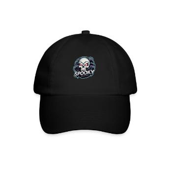 Spooky Gaming - Skelett Schädel Videospiel - Baseballkappe - Schwarz/Schwarz - Vorne