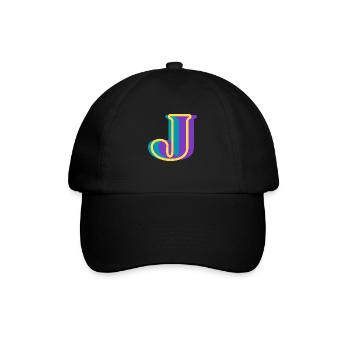 Lettre j multicolore - Casquette classique - noir/noir - Devant