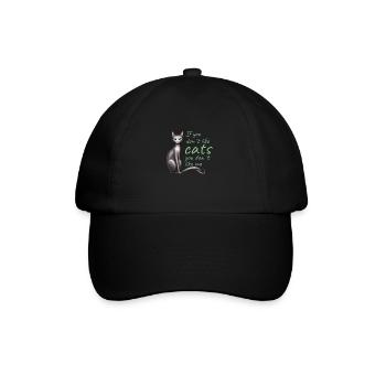 If you don't cat, you don't like me - Baseball Cap - black/black - Front