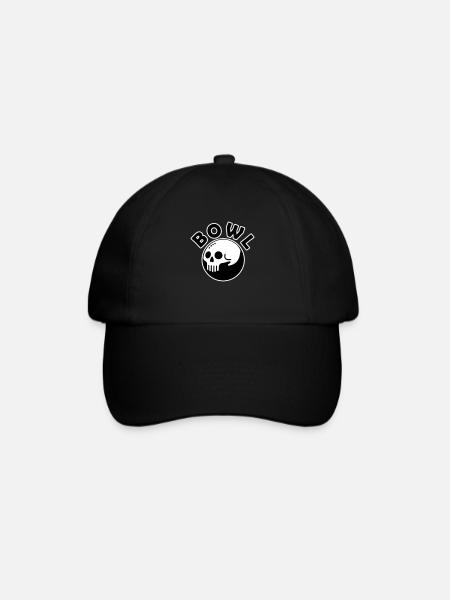 Boule de bowling crâne - Bol Design - Casquette classique - noir/noir