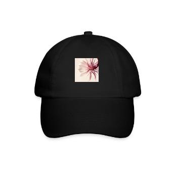 Minimalist flower watercolor beige - Baseball Cap - black/black - Front