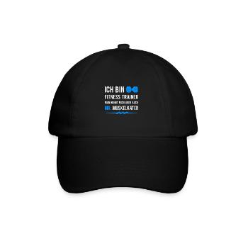 fitness trainer - Baseball Cap - black/black - Front