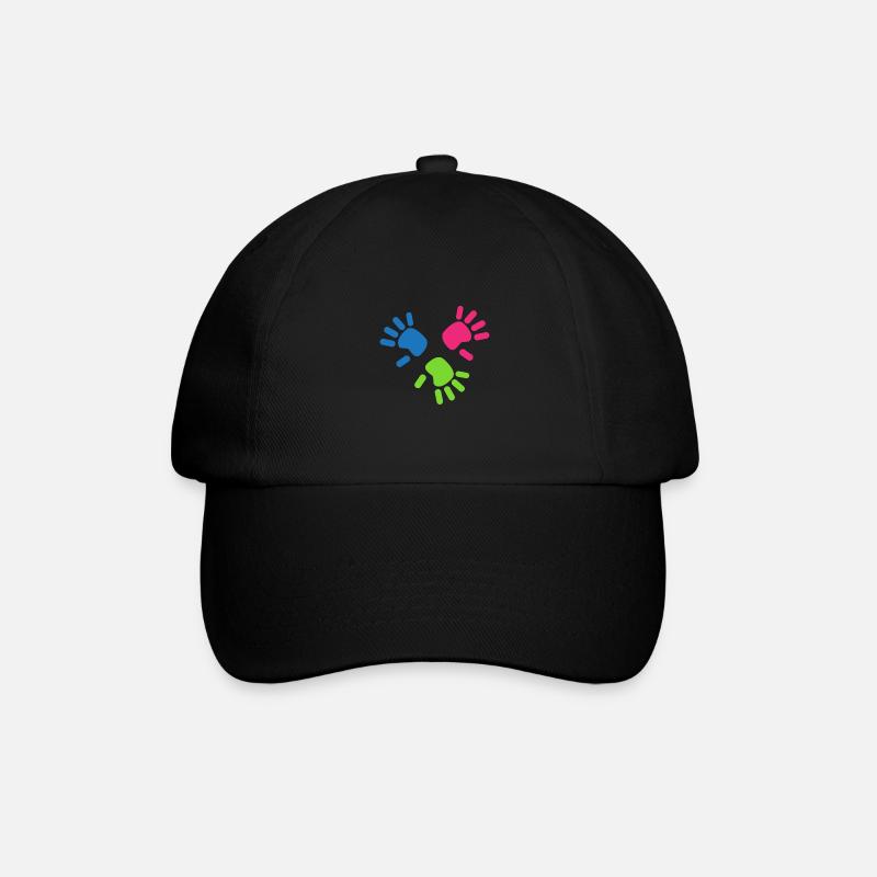 hands - Baseball Cap - black/black