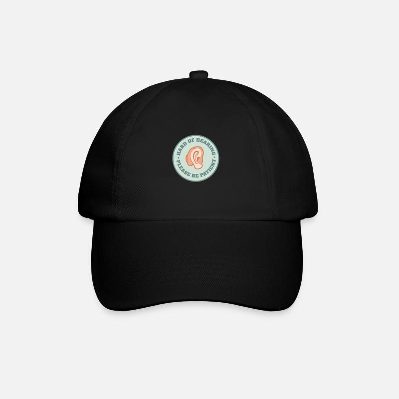 Hard of hearing please be patient deaf - Baseball Cap - black/black