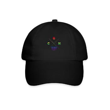 CGN Nippes Veedel Koordinaten Gay Pride CSD - Baseballkappe - Schwarz/Schwarz - Vorne