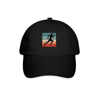 Retro Endurance Sports Fan Marathon Trainings - Baseball Cap - black/black - Front