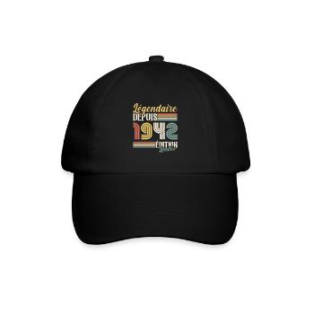 Légendaire Depuis 1942 - Casquette classique - noir/noir - Devant