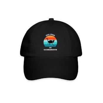 Strauß Ostrich Vogel Strauß Ornithologie - Baseballkappe - Schwarz/Schwarz - Vorne