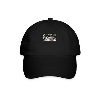 Personal Trainer Gift Fitness Trainer Workout - Baseball Cap - black/black - Front