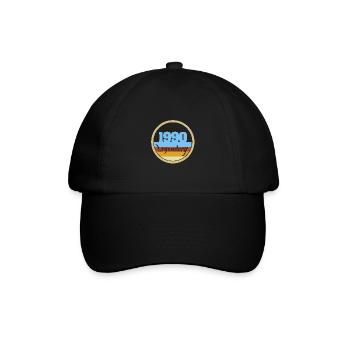 Jahrgang 1990 - Baseballkappe - Schwarz/Schwarz - Vorne