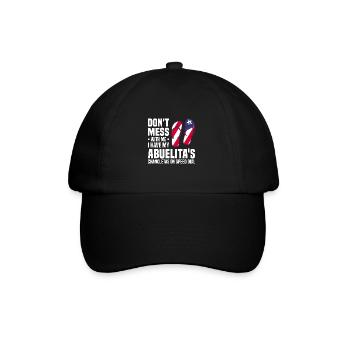 Puerto Rico Flagge | Puerto Ricaner Geschenkideen - Baseballkappe - Schwarz/Schwarz - Vorne