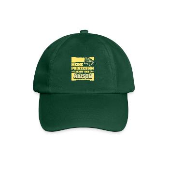 Girl's name Alison - Baseball Cap - bottle green - Front