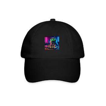 Chess Club Cat - Baseball Cap - black/black - Front