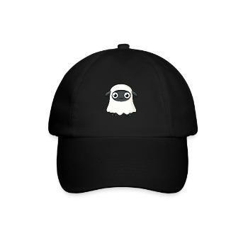 Sheep Halloween Funny Ghost - Baseball Cap - black/black - Front