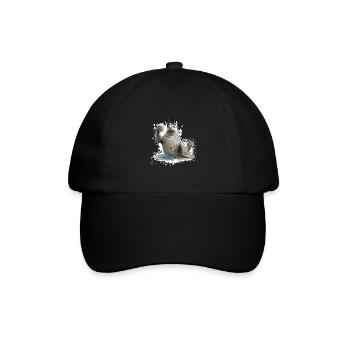 Robbe Bier Lustig - Baseballkappe - Schwarz/Schwarz - Vorne