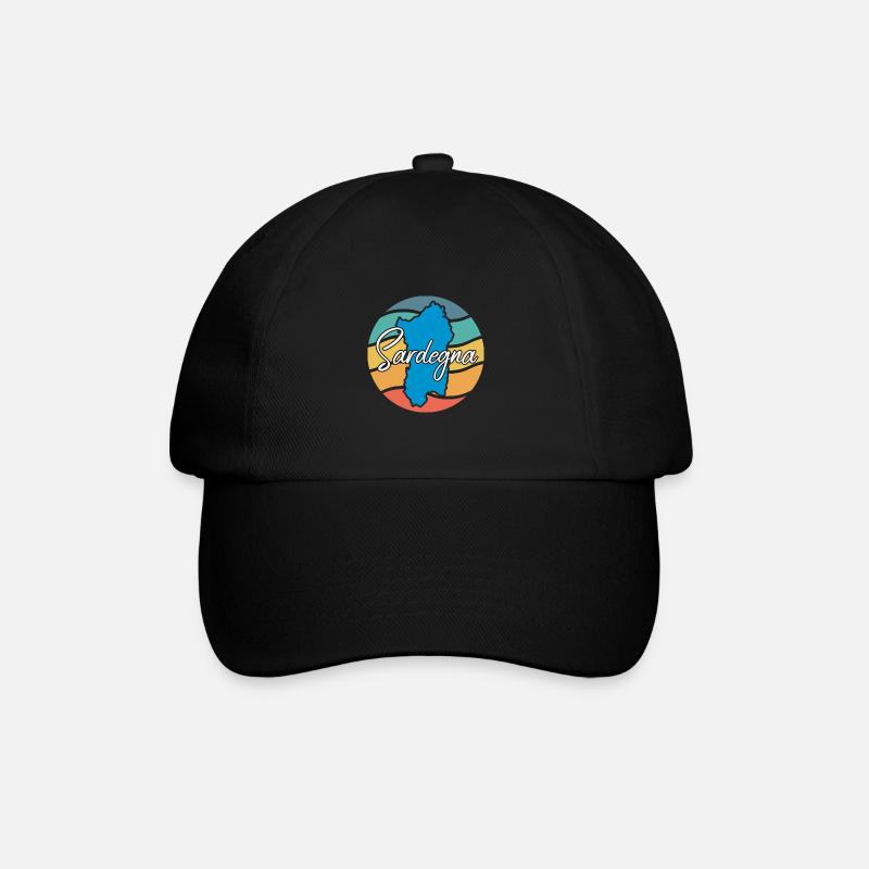 Sardinia Retro - Baseball Cap - black/black