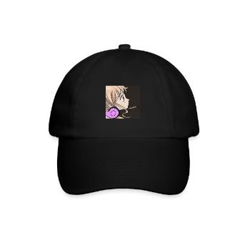 Just a girl who loves Anime - Baseballkappe - Schwarz/Schwarz - Vorne