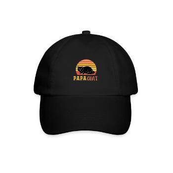 papa chat - Casquette classique - noir/noir - Devant