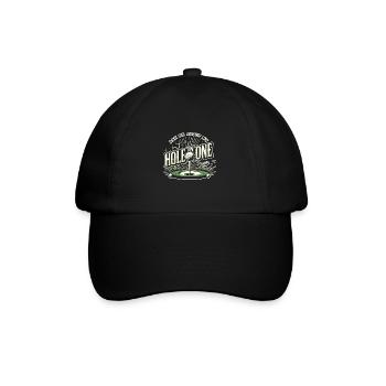 Fragen Sie mich nach meinem Hole In One - Baseballkappe - Schwarz/Schwarz - Vorne