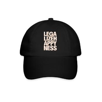Légaliser Bonheur T-shirt - Casquette classique - noir/noir - Devant