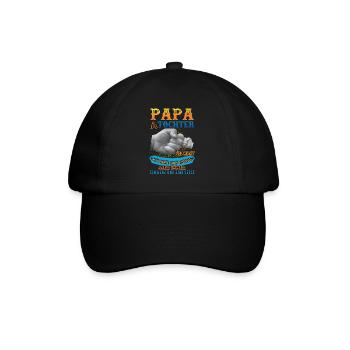 papa und tochter - Baseballkappe - Schwarz/Schwarz - Vorne
