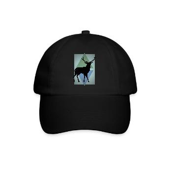 deer - Baseball Cap - black/black - Front