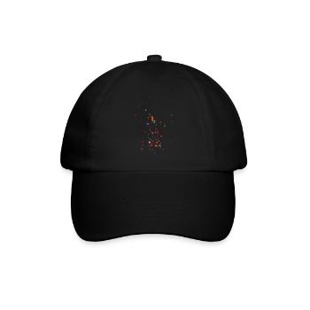 Klecksekunstwerk - Baseballkappe - Schwarz/Schwarz - Vorne