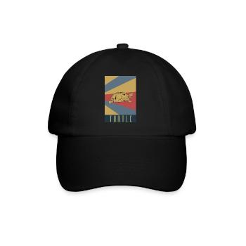 Tortue, tortue, retro, tortue - Casquette classique - noir/noir - Devant