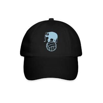 volleyball elephant ballon volley waterpolo - Casquette classique - noir/noir - Devant