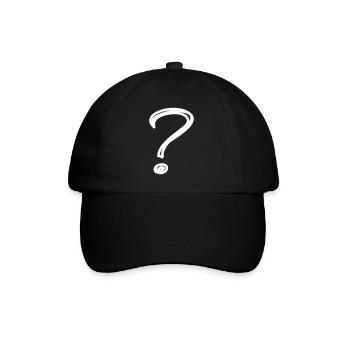 Ein Fragezeichen - Baseballkappe - Schwarz/Schwarz - Vorne