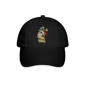 Yo ho ho and a bottle of rum - Baseballkappe - Schwarz/Schwarz - Vorne