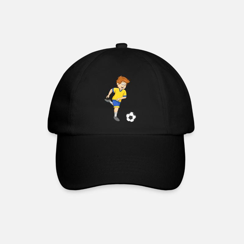 Fußball - Baseballkappe - Schwarz/Schwarz