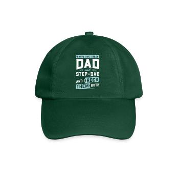 I Have 2 Titles, Dad & Step Dad & I Rock Them Both - Baseball Cap - bottle green - Front