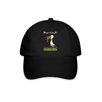 Gib niemals auf ! - Baseballkappe - Schwarz/Schwarz - Vorne