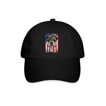 Bouledogue anglais - Casquette classique - noir/noir - Devant