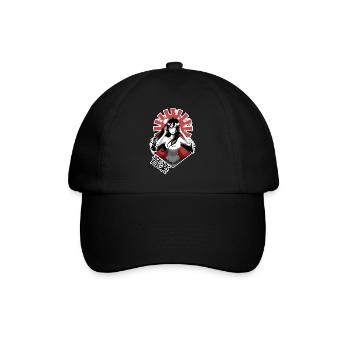 Girl listening to music - Baseball Cap - black/black - Front