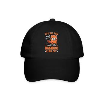 Red Panda Zitat für einen Red Panda Zoowärter - Baseballkappe - Schwarz/Schwarz - Vorne