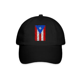 8bit Puerto Rico - Baseball Cap - black/black - Front