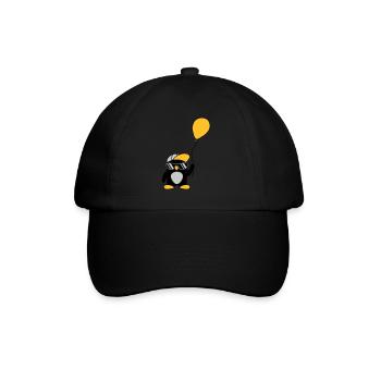 Balloon cool penguin cap - Baseball Cap - black/black - Front