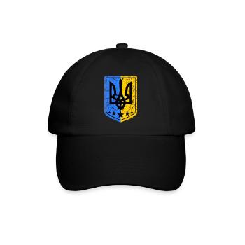 Ukraine Coat of Arms Support - Baseball Cap - black/black - Front