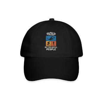 Triathlon not for normal people - Baseball Cap - black/black - Front