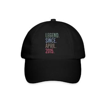 Legende seit April 2015 - Baseballkappe - Schwarz/Schwarz - Vorne