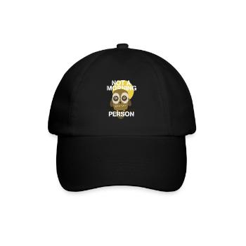 Pas une personne du matin - Casquette classique - noir/noir - Devant