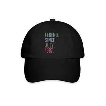 Légende depuis juillet 1987 - Casquette classique - noir/noir - Devant